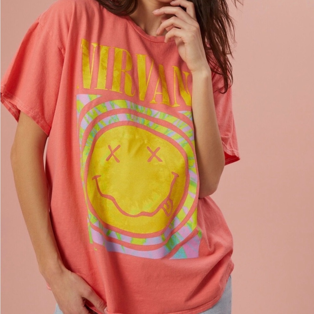 Altar’d State Coral Nirvana Oversized Graphic Tee